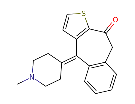 (+)-(R)-4-(1-methyl-4-piperidylidene)-9,10-dihydro-4H-benzo<4,5>cyclohepta<1,2-b>thiopene-10-one