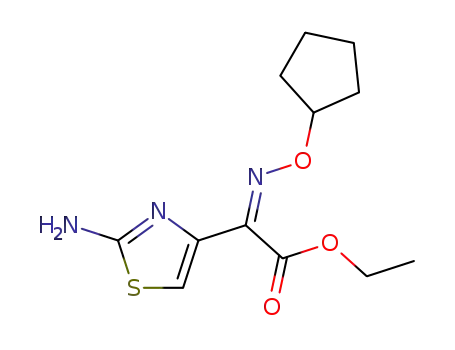 ethyl (Z)-2-(2-aminothiazol-4-yl)-2-(cyclopentyloxyimino)acetate
