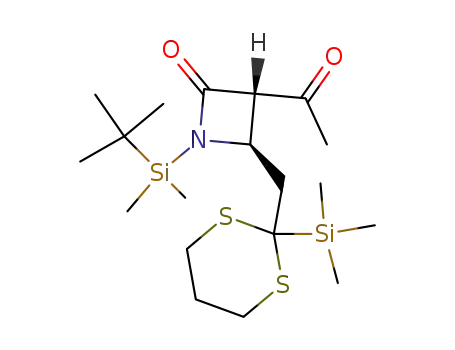 (3S,4R)-3-Acetyl-1-(tert-butyl-dimethyl-silanyl)-4-(2-trimethylsilanyl-[1,3]dithian-2-ylmethyl)-azetidin-2-one