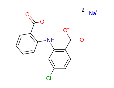Benzoic acid,2-[(2-carboxyphenyl)amino]-4-chloro-, sodium salt (1:2)