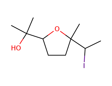 2-[5-(1-Iodo-ethyl)-5-methyl-tetrahydro-furan-2-yl]-propan-2-ol