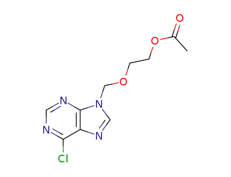 Molecular Structure of 81777-47-1 (2-[(6-chloro-9H-purin-9-yl)methoxy]ethyl acetate)