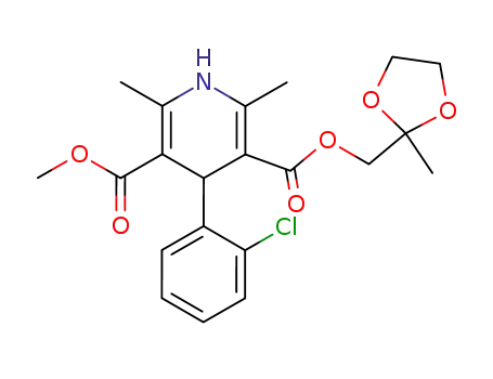 4-(2-Chloro-phenyl)-2,6-dimethyl-1,4-dihydro-pyridine-3,5-dicarboxylic acid 3-methyl ester 5-(2-methyl-[1,3]dioxolan-2-ylmethyl) ester