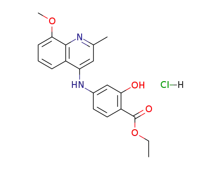 2-Hydroxy-4-(8-methoxy-2-methyl-quinolin-4-ylamino)-benzoic acid ethyl ester; hydrochloride