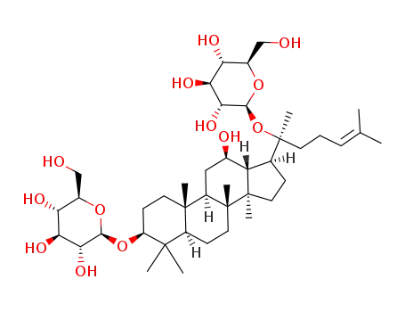 2-(Hydroxymethyl)-6-[[12-hydroxy-4,4,8,10,14-pentamethyl-17-[6-methyl-2-[3,4,5-trihydroxy-6-(hydroxymethyl)oxan-2-yl]oxyhept-5-en-2-yl]-2,3,5,6,7,9,11,12,13,15,16,17-dodecahydro-1H-cyclopenta[a]phenanthren-3-yl]oxy]oxane-3,4,5-triol