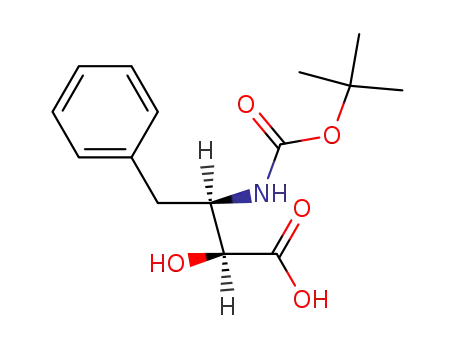Molecular Structure of 62023-65-8 (N-BOC-(2S,3R)-2-HYDROXY-3-AMINO-4-PHENYLBUTANOIC ACID)