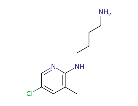 Molecular Structure of 92993-00-5 (1,4-Butanediamine, N-(5-chloro-3-methyl-2-pyridinyl)-)