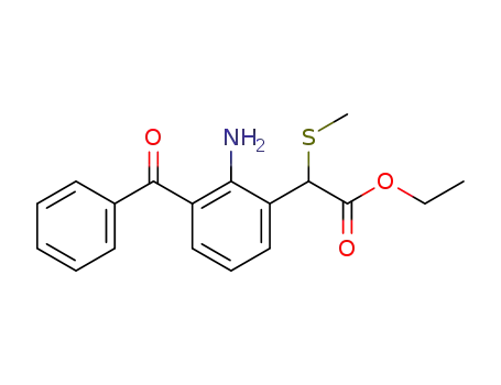 (2-Amino-3-benzoyl-phenyl)-methylsulfanyl-acetic acid ethyl ester