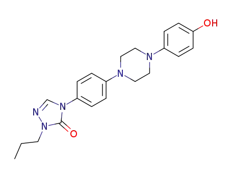 Molecular Structure of 79538-91-3 (3H-1,2,4-Triazol-3-one,
2,4-dihydro-4-[4-[4-(4-hydroxyphenyl)-1-piperazinyl]phenyl]-2-propyl-)
