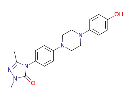 Molecular Structure of 74853-17-1 (3H-1,2,4-Triazol-3-one,
2,4-dihydro-4-[4-[4-(4-hydroxyphenyl)-1-piperazinyl]phenyl]-2,5-dimethyl
-)