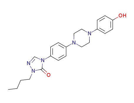 Molecular Structure of 89848-20-4 (3H-1,2,4-Triazol-3-one,
2-butyl-2,4-dihydro-4-[4-[4-(4-hydroxyphenyl)-1-piperazinyl]phenyl]-)
