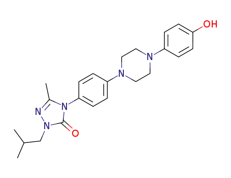 Molecular Structure of 89848-24-8 (3H-1,2,4-Triazol-3-one,
2,4-dihydro-4-[4-[4-(4-hydroxyphenyl)-1-piperazinyl]phenyl]-5-methyl-2-(
2-methylpropyl)-)