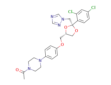 cis-1-acetyl-4-<4-<<2-(2,4-dichlorophenyl)-2-(1H-1,2,4-triazol-1-ylmethyl)-1,3-dioxolan-4-yl>-methoxy>phenyl>piperazine