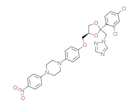 cis-1-<4-<<2-(2,4-dichlorophenyl)-2-(1H-1,2,4-triazol-1-ylmethyl)-1,3-dioxolan-4-yl>methoxy>phenyl>-4-(4-nitrophenyl)piperazine