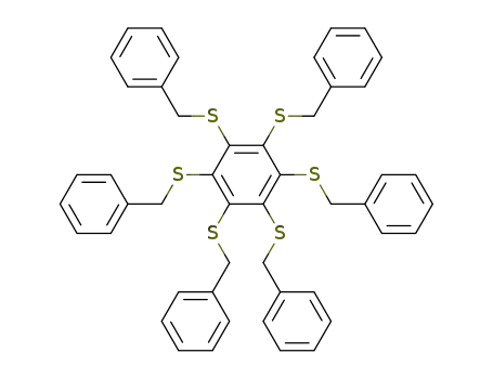 Molecular Structure of 127022-77-9 (HEXAKIS(BENZYLTHIO)BENZENE)
