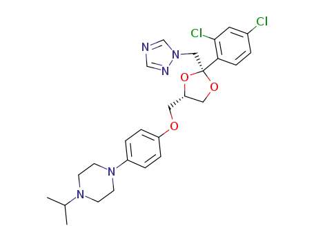 Piperazine,1-[4-[[(2R,4S)-2-(2,4-dichlorophenyl)-2-(1H-1,2,4-triazol-1-ylmethyl)-1,3-dioxolan-4-yl]methoxy]phenyl]-4-(1-methylethyl)-,rel-