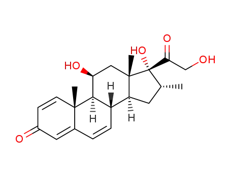 Molecular Structure of 13954-10-4 (16α-Methyl-11β,17α,21-trihydroxy-1,4,6-pregnatriene-3,20-dione)