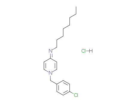 Molecular Structure of 103923-46-2 (1-Octanamine, N-[1-[(4-chlorophenyl)methyl]-4(1H)-pyridinylidene]-,
monohydrochloride)