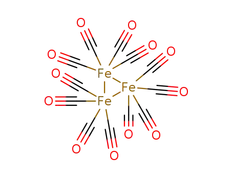 Molecular Structure of 100447-70-9 (Iron dodecacarbonyl, stabilised with 5-10% methanol, 95%)