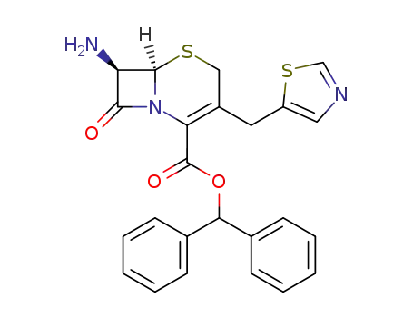 (6R,7R)-7-Amino-8-oxo-3-thiazol-5-ylmethyl-5-thia-1-aza-bicyclo[4.2.0]oct-2-ene-2-carboxylic acid benzhydryl ester