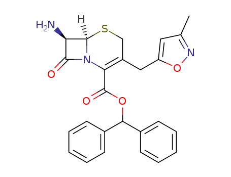 (6R,7R)-7-Amino-3-(3-methyl-isoxazol-5-ylmethyl)-8-oxo-5-thia-1-aza-bicyclo[4.2.0]oct-2-ene-2-carboxylic acid benzhydryl ester