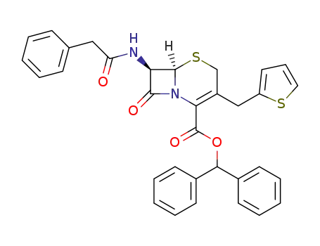 (6R,7R)-8-Oxo-7-phenylacetylamino-3-thiophen-2-ylmethyl-5-thia-1-aza-bicyclo[4.2.0]oct-2-ene-2-carboxylic acid benzhydryl ester