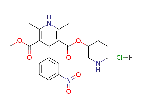 methyl 3-piperidinyl 1,4-dihydro-2,6-dimethyl-4-(3-nitrophenyl)-3,5-pyridinedicarboxylate hydrochloride