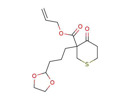 3-(3-[1,3]Dioxolan-2-yl-propyl)-4-oxo-tetrahydro-thiopyran-3-carboxylic acid allyl ester
