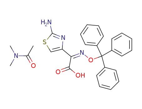 (Z)-(2-aminothiazol-4-yl)-2-trityloxyiminoacetic acid N,N-dimethylacetamide solvate