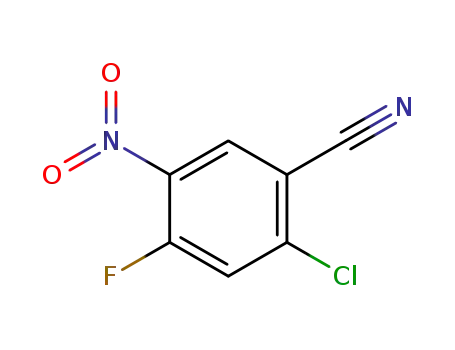 Molecular Structure of 183325-39-5 (2-Chloro-4-fluoro-5-nitrobenzonitrile)