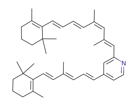 2-[(1E,3Z,5E,7E)-2,4-Dimethyl-8-(2,6,6-trimethyl-cyclohex-1-enyl)-octa-1,3,5,7-tetraenyl]-4-[(1E,3E,5E)-4-methyl-6-(2,6,6-trimethyl-cyclohex-1-enyl)-hexa-1,3,5-trienyl]-pyridine