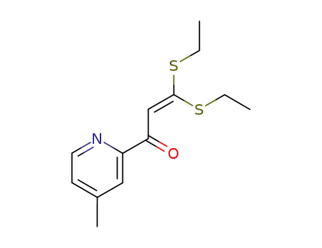 Molecular Structure of 170653-78-8 (2-Propen-1-one, 3,3-bis(ethylthio)-1-(4-methyl-2-pyridinyl)-)