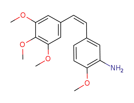 Molecular Structure of 162705-07-9 ((Z)-2-Methoxy-5-(3,4,5-Trimethoxystyryl)Aniline)