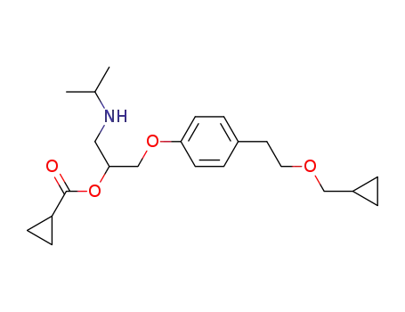 cyclopropanecarboxylic acid 2-[4-(2-cyclopropylmethoxy-ethyl)-phenoxy]-1-(isopropylamino-methyl)-ethyl ester