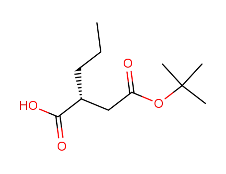 Molecular Structure of 112106-16-8 ((R)-2-(2-(tert-butoxy)-2-oxoethyl)pentanoic acid)