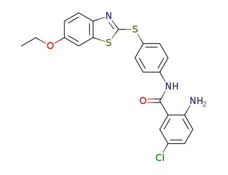 2-amino-5-chloro-N-[4-(6-ethoxy-benzothiazol-2-ylsulfanyl)-phenyl]-benzamide