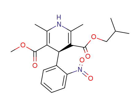 (+)-(S)-methyl 2-methylpropyl 1,4-dihydro-2,6-dimethyl-4-(2-nitrophenyl)pyridine-3,5-dicarboxylate