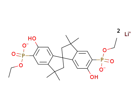 dilithium bis(5,5'-ethylphosphonato)-6,6'-dihydroxy-3,3,3',3'-tetramethyl-1,1'-spiro-bisindane