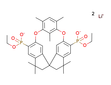 dilithium bis(5,5'-ethylphosphonato)-6,6'-(2,4,5-trimethyl-1,3-benzyloxy)-3,3,3',3'-tetramethyl-1,1'-spiro-bisindane