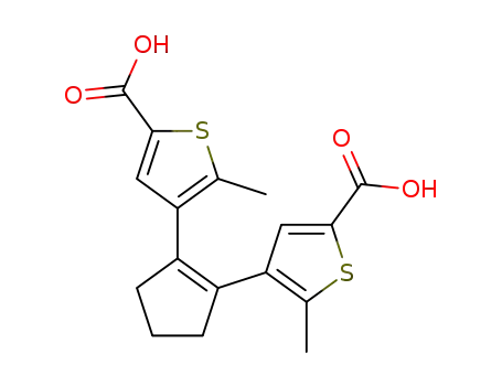 Molecular Structure of 331432-79-2 (2-Thiophenecarboxylic acid, 4,4'-(1-cyclopentene-1,2-diyl)bis[5-methyl-)