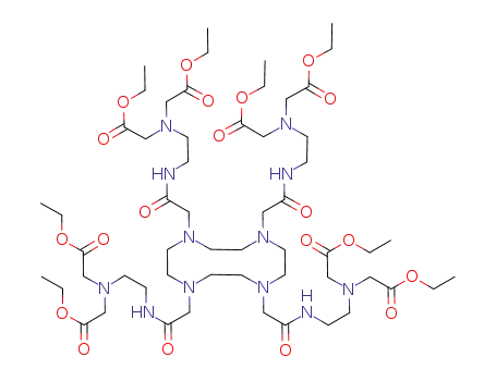(Ethoxycarbonylmethyl-{2-[2-(4,7,10-tris-{[2-(bis-ethoxycarbonylmethyl-amino)-ethylcarbamoyl]-methyl}-1,4,7,10-tetraaza-cyclododec-1-yl)-acetylamino]-ethyl}-amino)-acetic acid ethyl ester