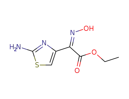 Molecular Structure of 64485-82-1 (Ethyl 2-(2-aminothiazole-4-yl)-2-hydroxyiminoacetate)