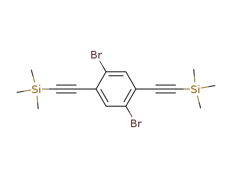 Molecular Structure of 478190-79-3 (Silane, [(2,5-dibromo-1,4-phenylene)di-2,1-ethynediyl]bis[trimethyl-)