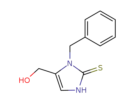 Molecular Structure of 98412-23-8 ((1-Benzyl-2-sulfanyl-1h-imidazol-5-yl)methanol)