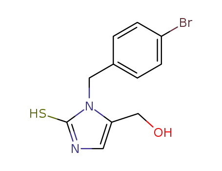 Molecular Structure of 312936-77-9 (1-(4-BroMobenzyl)-2-Mercapto-5-hydroxyMethyliMidazole)