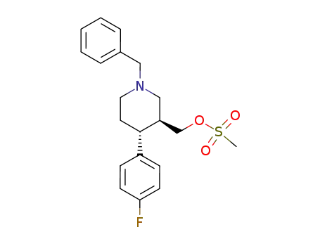 Molecular Structure of 201855-71-2 (trans 1-Benzyl-4-(4-fluorophenyl)-3-methylsulfonatepiperidine)