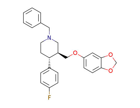 (3S,4R)-3-[(1,3-BENZODIOXOL-5-YLOXY)METHYL]-4-(4-FLUOROPHENYL)-1-BENZYL-PIPERIDINE