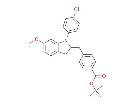 4-[1-(4-chlorophenyl)-6-methoxy-2,3-dihydro-1H-indol-2-ylmethyl]benzoic acid tert-butyl ester