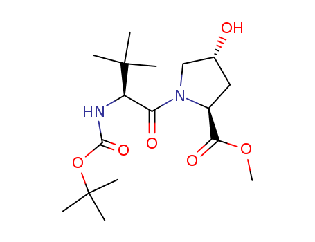 L-Proline, N-[(1,1-dimethylethoxy)carbonyl]-3-methyl-L-valyl-4-hydroxy-,
methyl ester, (4R)-