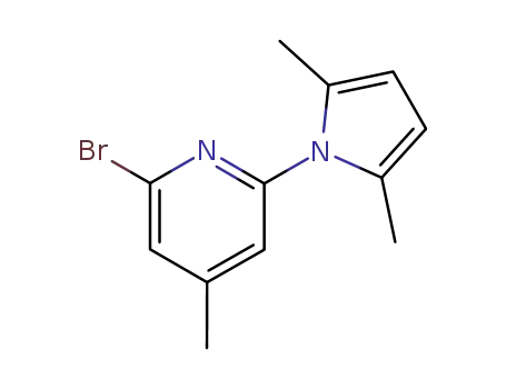 Molecular Structure of 771530-89-3 (Pyridine, 2-bromo-6-(2,5-dimethyl-1H-pyrrol-1-yl)-4-methyl-)